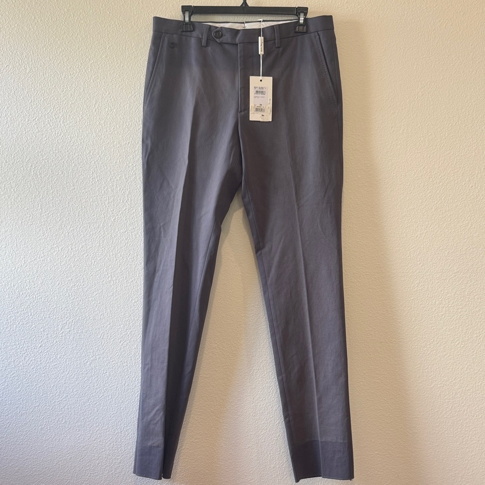 Salvatore Ferragamo Men's Slate Gray Slim Chinos